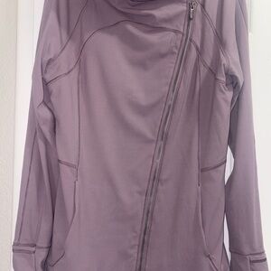Purple Asymmetrical Zip Jacket